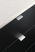 Furnipart - Edge Straight - greb i aluminium inox look CC20mm L40mm B40,9m